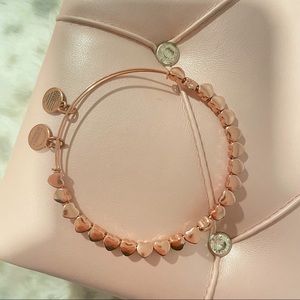 alex and ani rosegold heart spacer